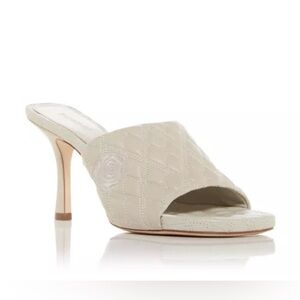 Burberry Quilted  Quilted Leather Mules High Heel Sandals Size EU 39